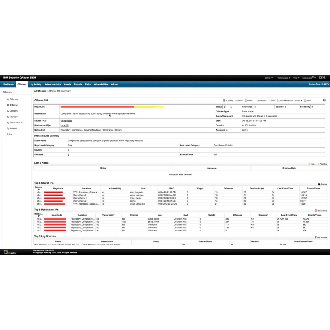 QRadar SIEM Cybersecurity AI Appliance 3105